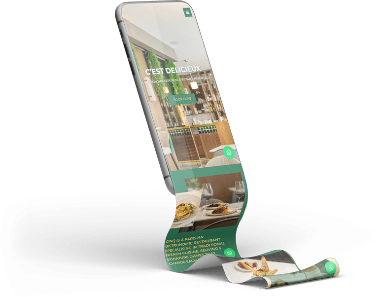 cinq mobile scroll