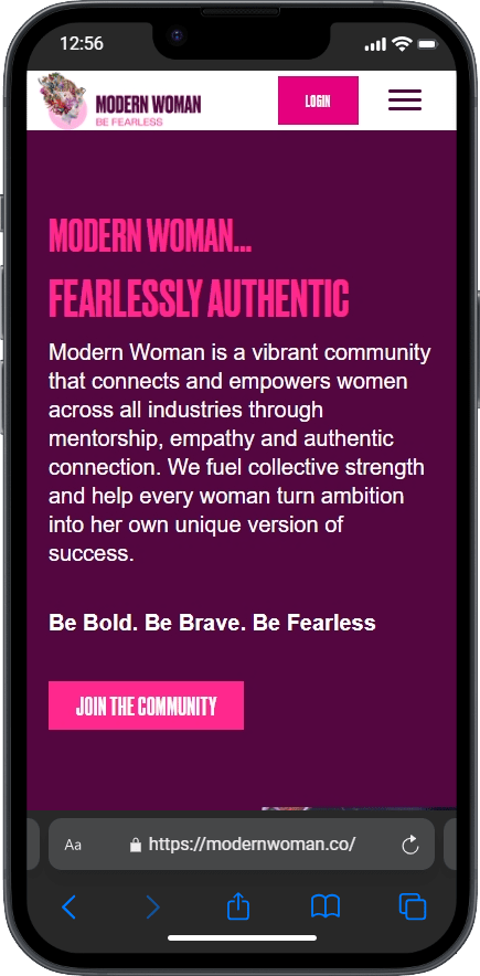 modernwoman.co wordpress website
